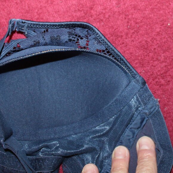 Maidenform Pure Comfort Wireless Lace Longline Bralette Lightly Lined Conv Blue - Picture 4 of 4